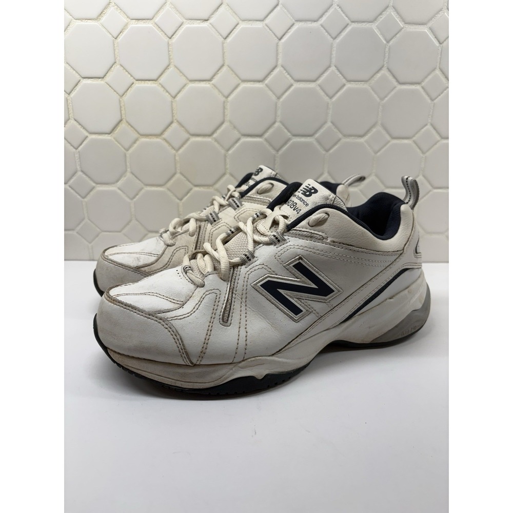 New Balance MX608V4W Mens 8.5 4E Wide White Navy Cross Training Sneakers Shoes